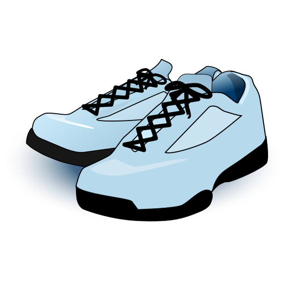 Blue tennis shoes vector image